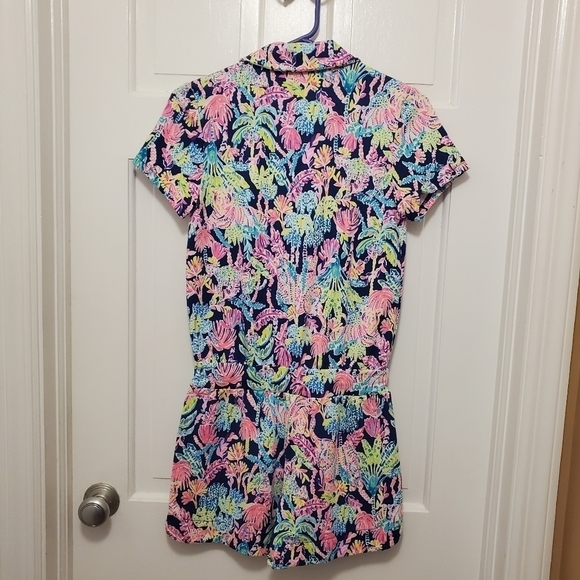 NWT Lilly Pulitzer Jorgie Colorful Romper Size XS Retail $148,Pattern Oyster Bay - Picture 3 of 10